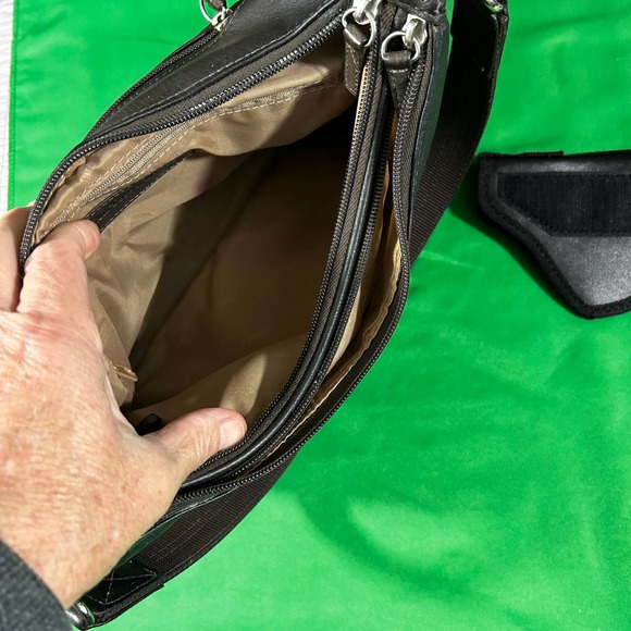 Gun Tote'n Mamas Brown Leather & Ballistic Nylon Concealed Carry Handbag CCW - Picture 10 of 12